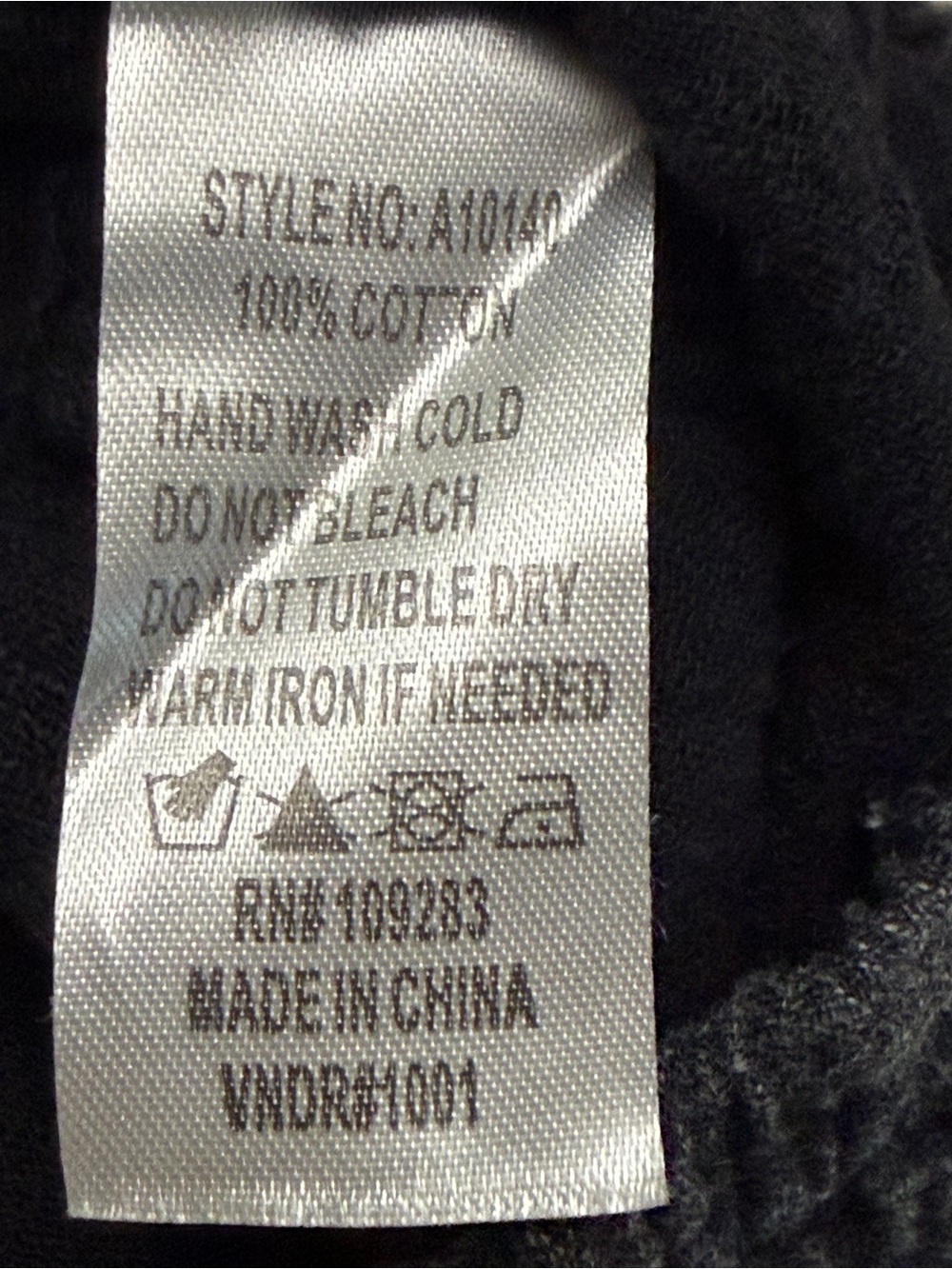 Ocean Drive Washed Black Drawstring Textured Joggers with White Cord Small - Picture 8 of 8